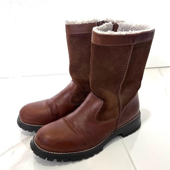 Bass creek Men's Chestnut Leather and Suede Boots 9B - Picture 1 of 9